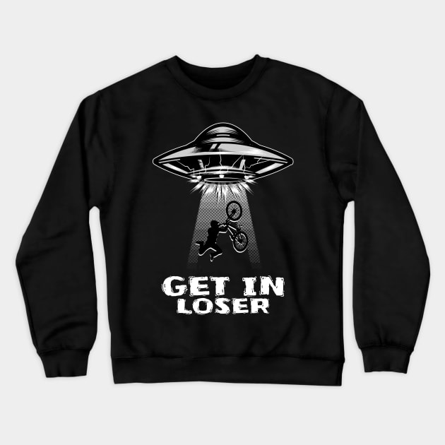 Get in Loser BMX Crewneck Sweatshirt by JETBLACK369